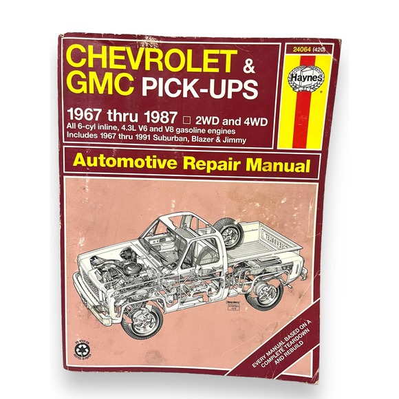Haynes Other - Haynes CHEVROLET & GMS PICK-UPS 1967-1987 2WD 4WD Repair Manual 24064